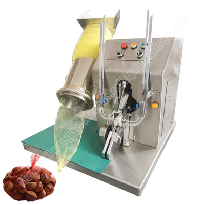 300w Potato Garlic Net Bag Packaging Machine Sealing Clipping OEM