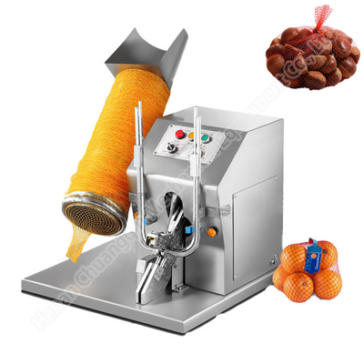 300w Potato Garlic Net Bag Packaging Machine Sealing Clipping OEM