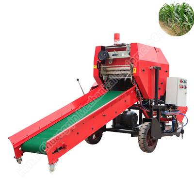Diesel Silage Round Baler Machine For Alfalfa Corn Hay Straw Wrapping 18hp