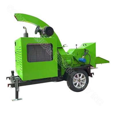 Electric Farm Machinery Implements Crushed Drum Wood Chipper Shredder ODM